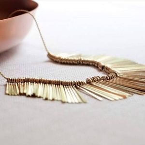 Anthropologie Gold Statement Necklace